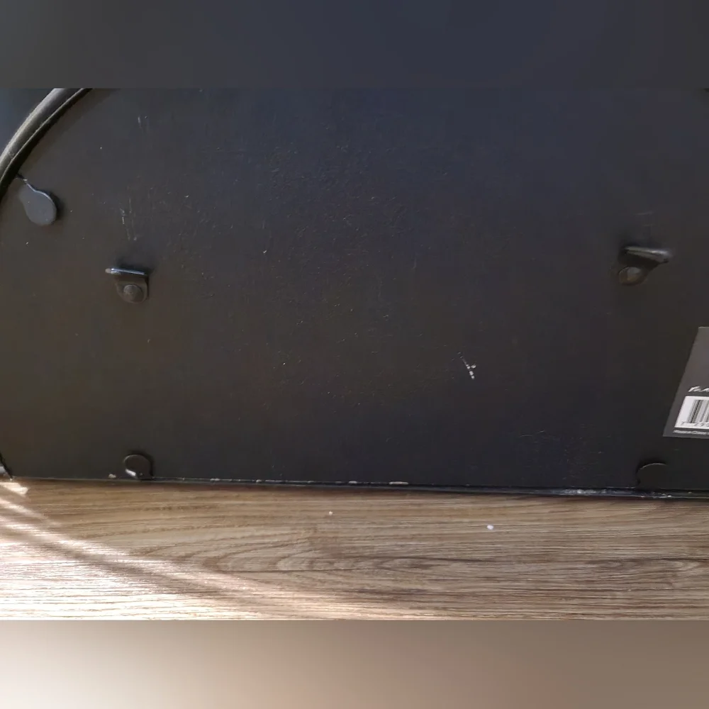 *Black* Half Moon Wall Shelf & Mirror